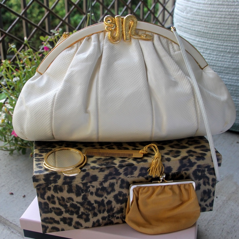Rare Vintage Judith Leiber Lizard Skin